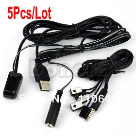 5Pcs/Lot 1 Receiver+4 Emitter for Infrared Remote Control Extender IR Repeater 0147