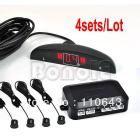 4sets/Lot Wholesale 12V Car LED Parking Reverse Backup System 4 Sensors System Car Parking Assistance 1459
