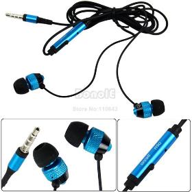 High Quality New Blue 3.5mm Stereo Headset In-ear Earphones Earbuds Handsfree Headphones For 11710