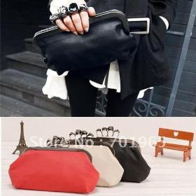 New Women Ring Bag Skeleton Skull Finger Clutch Purse Evening Handbags Hotsale New wholesale Wallets