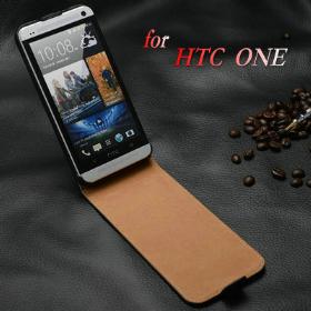 Genuine Leather Case for HTC ONE M7 Flip New Arrival, 2 Colors black or white, DHL Free Shipping 50 Pcs/lot