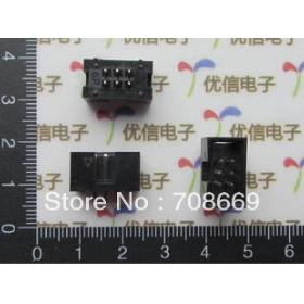 100PCS DC3 6 Pin Shrouded Male Header Connector 2.54mm