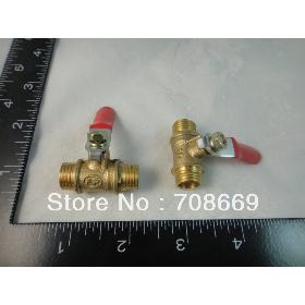 1pcs 1/4" BSP Male Full Ports Connection Air Brass Thread Pipe Ball Valve