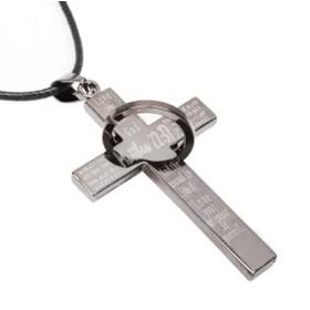New style fashion personalized cross scriptures necklace for men X4649