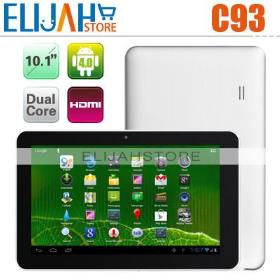 Zenithink C93 Cortex A9 dual-core tablet pc 10.1 '' TFT HD Capacitieve 10 punten 1GB RAM 8GB Front Camera Android 4.0