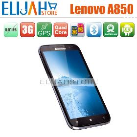 SG Příspěvek Freeshipping Originální Lenovo A850 MTK6582m čtyřjádrový Android 4.2 Telefon 1GB RAM 5,5 " IPS Mobile 70 Jazyky Ruština atd.