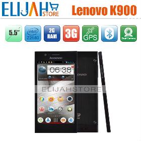 Lenovo K900 Intel Dual Core Atom Z2580 telefon komórkowy 3G, 5,5 '' IPS Retina 2GB/16GB Dual Camera 13.0MP Android 4.2 Bluetooth GPS