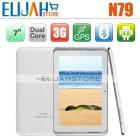  Hot sale Sanei N79 3G Phone Call MSM8625 Dual Core tablet pc Android 4.0 512mb 4GB Flash Bluetooth GPS Dual camera