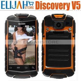 2013 Hot Discovery V5 Shockproof Smart Android 4.0 telefoon 3,5 "capacitieve MTK6515 Dual SIM mtk6515 Dual Camera Bluetooth