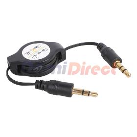 3,5 millimetri a 3.5mm maschio cavo audio Gold Line in Car Aux cavo retrattile Cavo da 3,5 mm