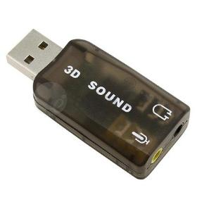 New Black USB Digital 2.0 to 3D Audio USB Sound Card Adapter Virtual 5.1 ch