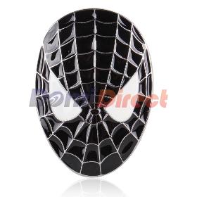 Metal 3D Spiderman Face Mask Badge Emblem Decal Bil Klistermærke Adhesive Black
