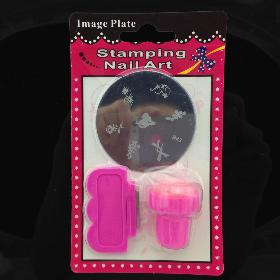 3 in 1 Round Stainless Steel Image Plate, Stamping Nail Art Kit, 8 set/lot + Free Shipping