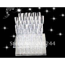 20set / tétel + Ingyenes szállítás, Nagykereskedelmi 32 Stick Display állvány állvány Practice eszköz Nail Art Tippek