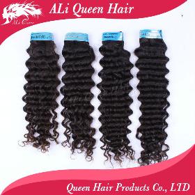 Free shipping Queenhair products peruvian virgin hair extension peruvian deep wave mixed length 4pcslot each size 1 pcs