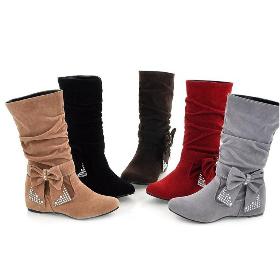 2014 Holiday Sale Fashion Boots, Bow Decoration OL Style , Fashion and Beautiful Boots Free Shipping Z184