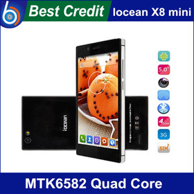 New iocean x8 mini phone mtk6582 quad core 1.3GHz Android 4.4 2G 16G ROM 5.0 inch IPS Screen with 3G 900MHz/Oliver