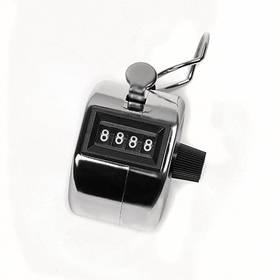 free shipping Chrome Counter 4-Digit Clicker Hand Tally Golf #9958