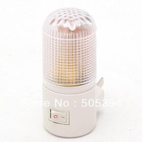 Wall Plug in 6 LED Night Light AC 3W Powered Wall Mounted Energy Saving Lamp free shipping 3268