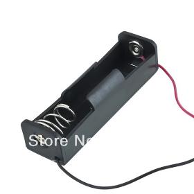 Plastic batería de almacenamiento caso cuadro titular de 1 x 18650 Negro con 6 " de hilo caliente SellingPopular