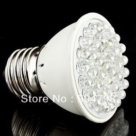 10 stuks 110V E27 1.9W Vermogen 38 LED Koud Wit gloeilamp lamp energiebesparende verlichting Worldwide FreeShipping