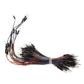 Free Shipping! 65Pcs Mixed Color Male to Male Solderless Flexible Breadboard Jump Cable Wires