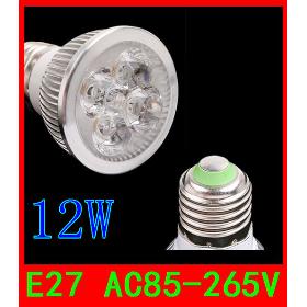 Factory Outlet E27 10pcs/lot 12W CREE CE quente / frio branco 960LM LED de alta potência da lâmpada / iluminação pontual FRETE GRÁTIS