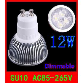 DHL gratis verzending 100pcs/lot GU10 12W Dimbare CREE CE warm / koel wit 960LM High Power LED lamp / spot verlichting Factory Outlet