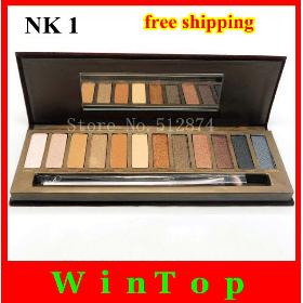 Free Shipping 12 Naked Värit NK_2 luomiväripaletti Professional Naked Luomiväri Powder Palette Meikki Lavastus