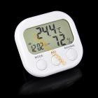 2014 New Arrival Indoor Digital Thermometer Hygrometer Clock KS-005 White Free Shipping 0440 F