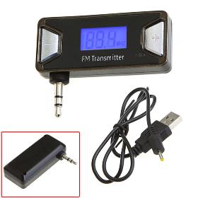 Kostenloser Versand 3,5 mm Audio- Funk-Kfz- FM -Transmitter für iPod iPhone MP3 MP4 Player Handy Dropshipping Großhandel