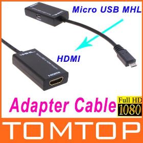 15cm 1080p HDMI -kabel Micro USB MHL til HDMI Video Cable Adapter til Samsung HTC LG Free shipping Wholesale