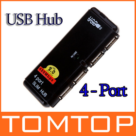 4 Port Mini USB 2.0 HUB 480 Mbps High Speed for Laptop PC Free Shipping Wholesale