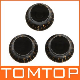 Speed Knobs Volume Tone Control Buttons Replacement Guitar Parts Black 3PCS/set 10 Sets/lot