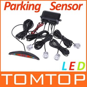 Car LED Display 4 parking sensors system Parking Reverse Backup system,free shipping Wholesale