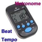 LCD Digital Clip Beat Tempo Mini Metronome White / Black for Piano Guitar Accessories with Retail Package, Free / Drop Shipping