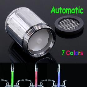 20pcs/lot,Durable ABS 7 Colors LED Faucet Light Water Stream Faucet Tap,+ adapter,H4706,Freeshipping Wholesale