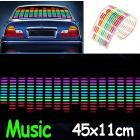 45 cm *11 cm Colourful Flash Car Sticker Music Rhythm LED EL Sheet Light Lamp Sound Music Activated Equalizer car Stickers