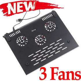 3 FANS USB NOTEBOOK LAPTOP ALUMINIUM COOLER COOLING PAD Stand Accessories Free Shipping