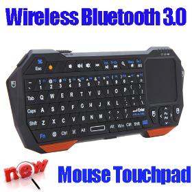 Mini portáteis sem fios Bluetooth 3.0 Teclado com mouse Touchpad para Windows iOS Android Freeshipping