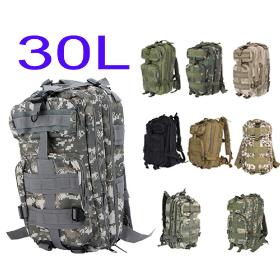 9 χρώματα 30L Εξωτερική Σπορ 3P τσάντα Tactical Στρατιωτική Σακίδια Molle σακίδιο για πεζοπορία Camping Trekking Χονδρική