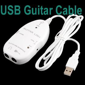 High quality USB Guitar Cable Link to PC/,10pcs/lot,I11W Free/drop Shipping
