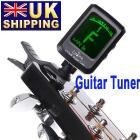 UK Stock To UK LCD Clip-on Electronic Digital Guitar Chromatic Bass Violin Ukulele Tuner UPS Free Shipping 5Pcs/lot Wholesale