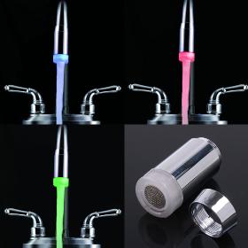 LED Faucet Water Stream Temperature Sensitive Faucet Tap with Adaptor Ideal for Bathroom/Kitchen 5pcs/lot ,Freeshipping