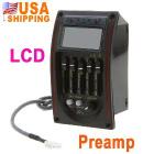 US Stock To USA CA Acoustic 5-Band EQ Equalizer Guitar Bass Preamp Piezo Pickup LCD Tuner UPS Free Shipping 3Pcs/lot Wholesale