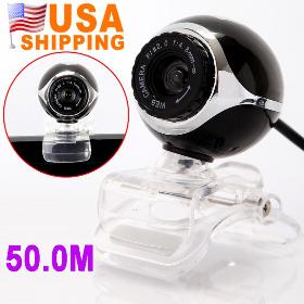 US Stock To USA CA Hot Sale 5Pcs/Lot USB 50.0M HD Webcam Camera Web Cam With Mic Computer PC Laptop UPS Free/Drop Shipping