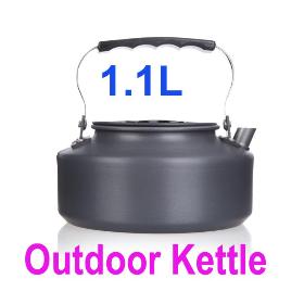 1.1L Portable -light Outdoor Hiking Camping Picnic Water Kettle Teapot Coffee Pot Anodised Aluminum