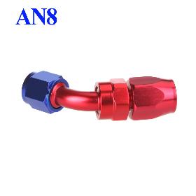 AN8 45 degree car Fuel Swivel Oil Hose End Fitting Adapter Aluminum Red & Blue wholesale