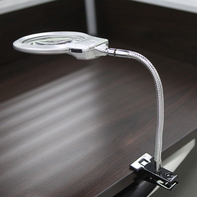 2.5X 5X LED Lupe Metallschlauch Lupe Desktop- Leselampe Licht mit Klemm Lupen Lupe Folding Vergrößerung