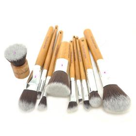 10 PCS Cosmetic Brush set Bamboo Handle Synthetic Makeup Brushes Kit make up brush set tools Free Shipping